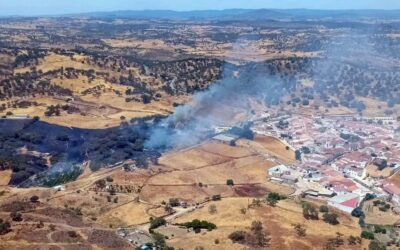 El Plan Infoca apaga un incendio cerca del casco urbano de Villanueva de las Cruces