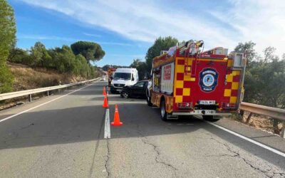 Dos heridos en un accidente de tráfico en Valverde