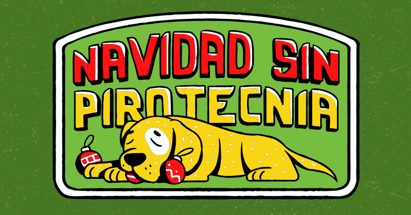 Post de Facebook Navidad Sin Pirotecnia Ilustración Verde