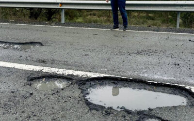 IU llevará al Parlamento el peligroso estado de la A-478 entre Calañas y Zalamea